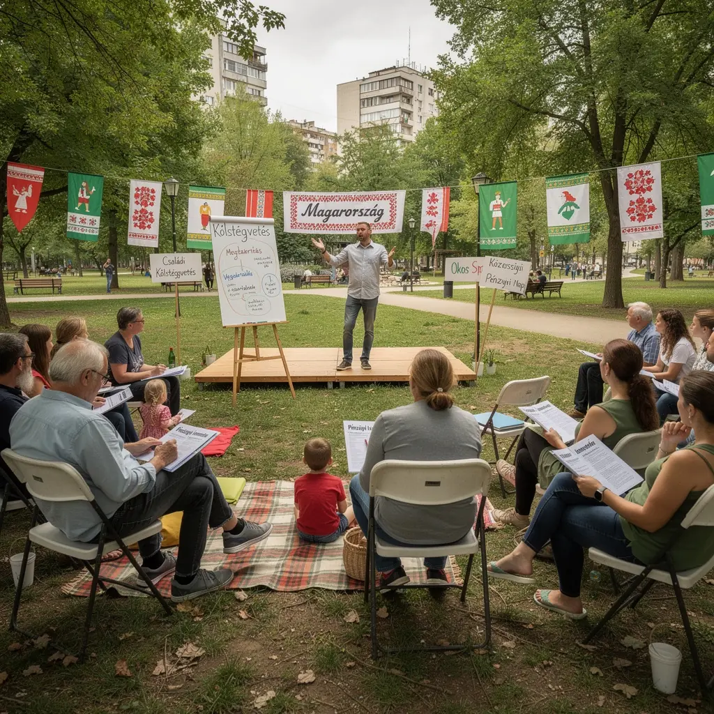 Családi pénzügyi tervező asztal, amelyen számológép és jegyzetek láthatók.