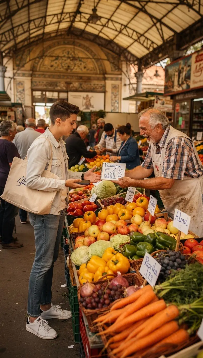 Családi költségvetés tervezését bemutató illusztráció.
